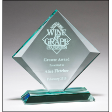  Diamond Series Thick Jade Glass Award